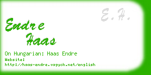 endre haas business card